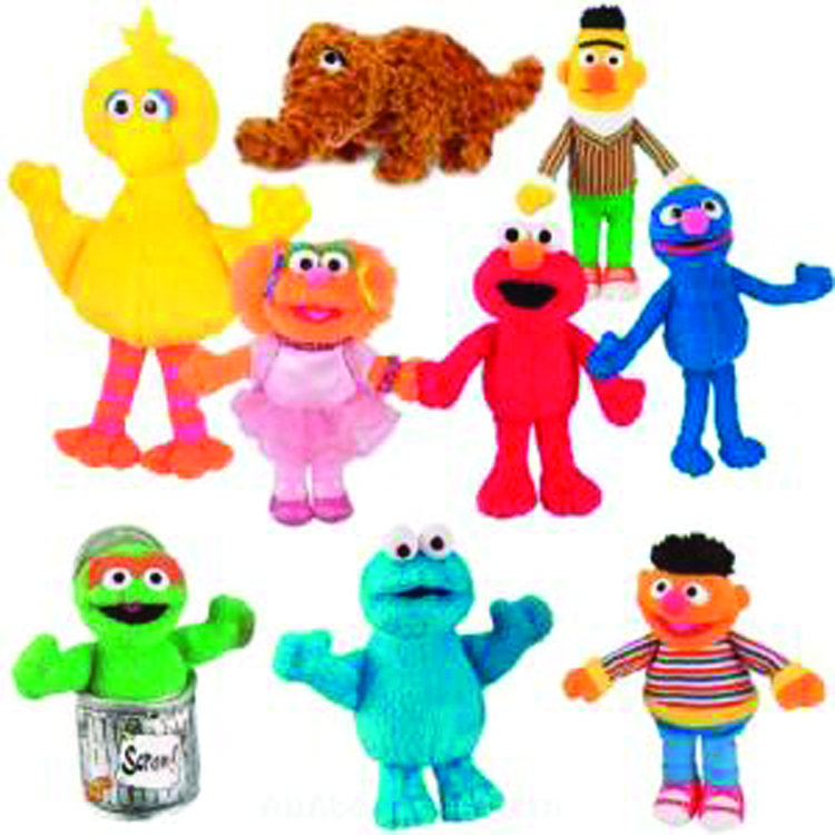 sesame street mini plush set