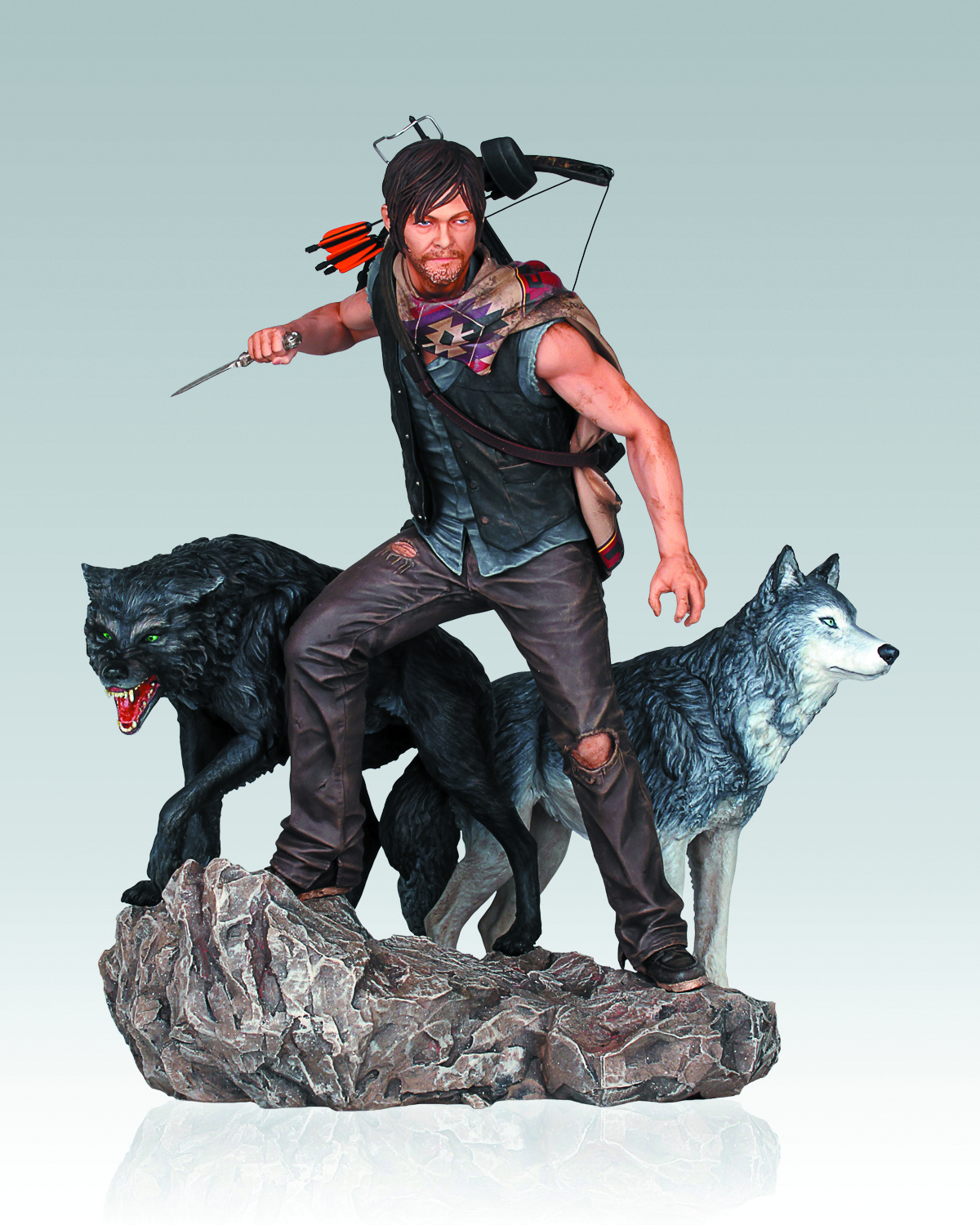 OCT142374 WALKING DEAD TV DARYL & THE WOLVES 1/8 STATUE Previews World