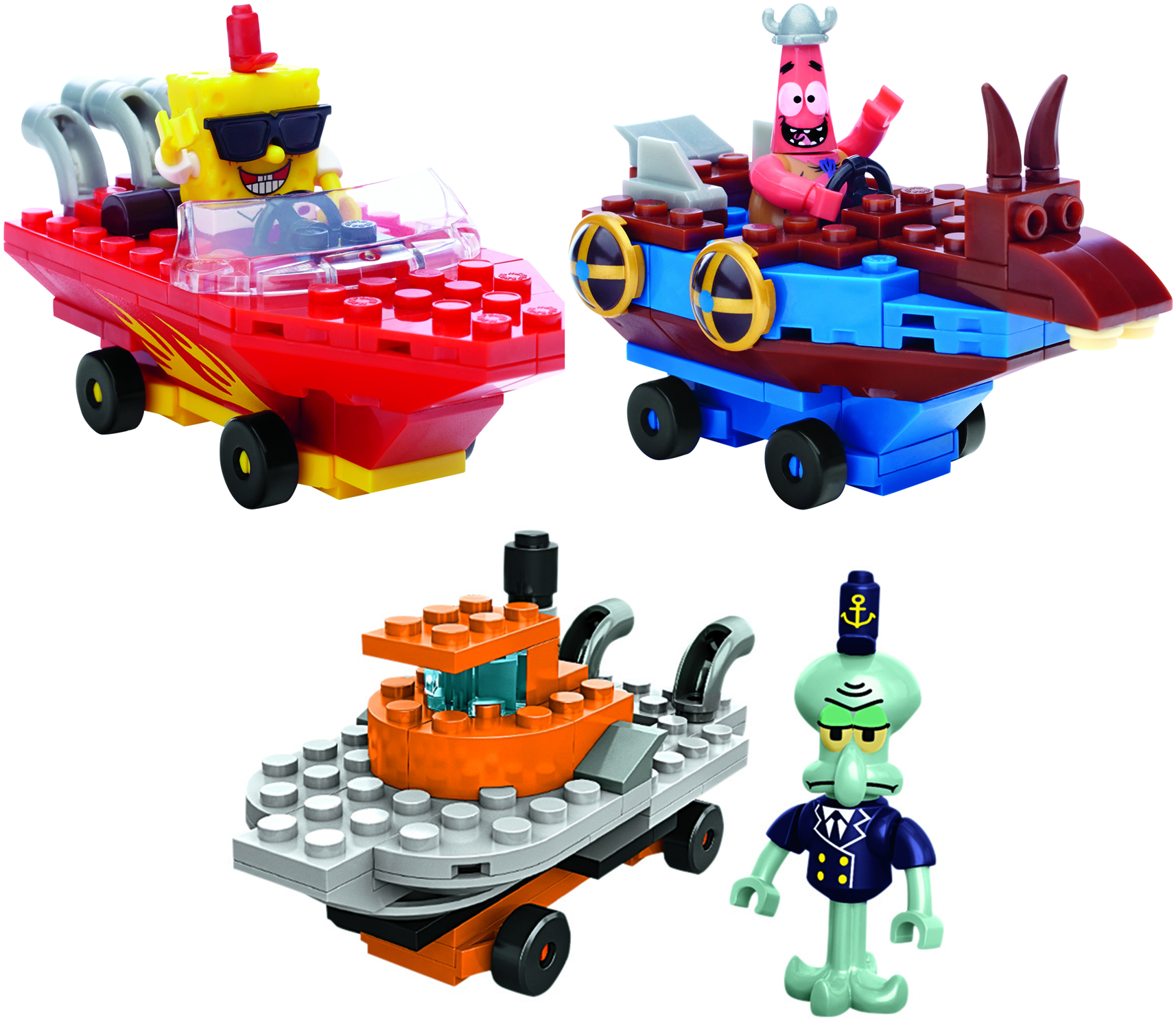 FEB158509 MEGA BLOKS SPONGEBOB BOAT RACER ASST Previews World