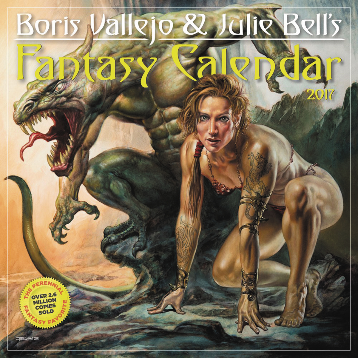 APR162298 BORIS VALLEJO JULIE BELL FANTASY 2017 WALL CAL Previews World