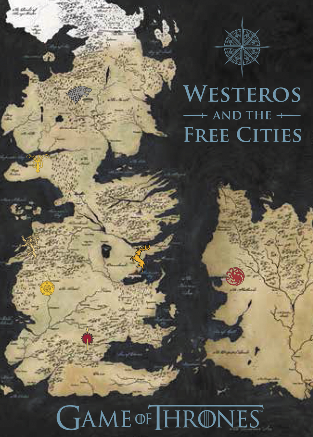 Game Of Thrones Westeros And Essos Map Poster 24 X 36 vrogue.co