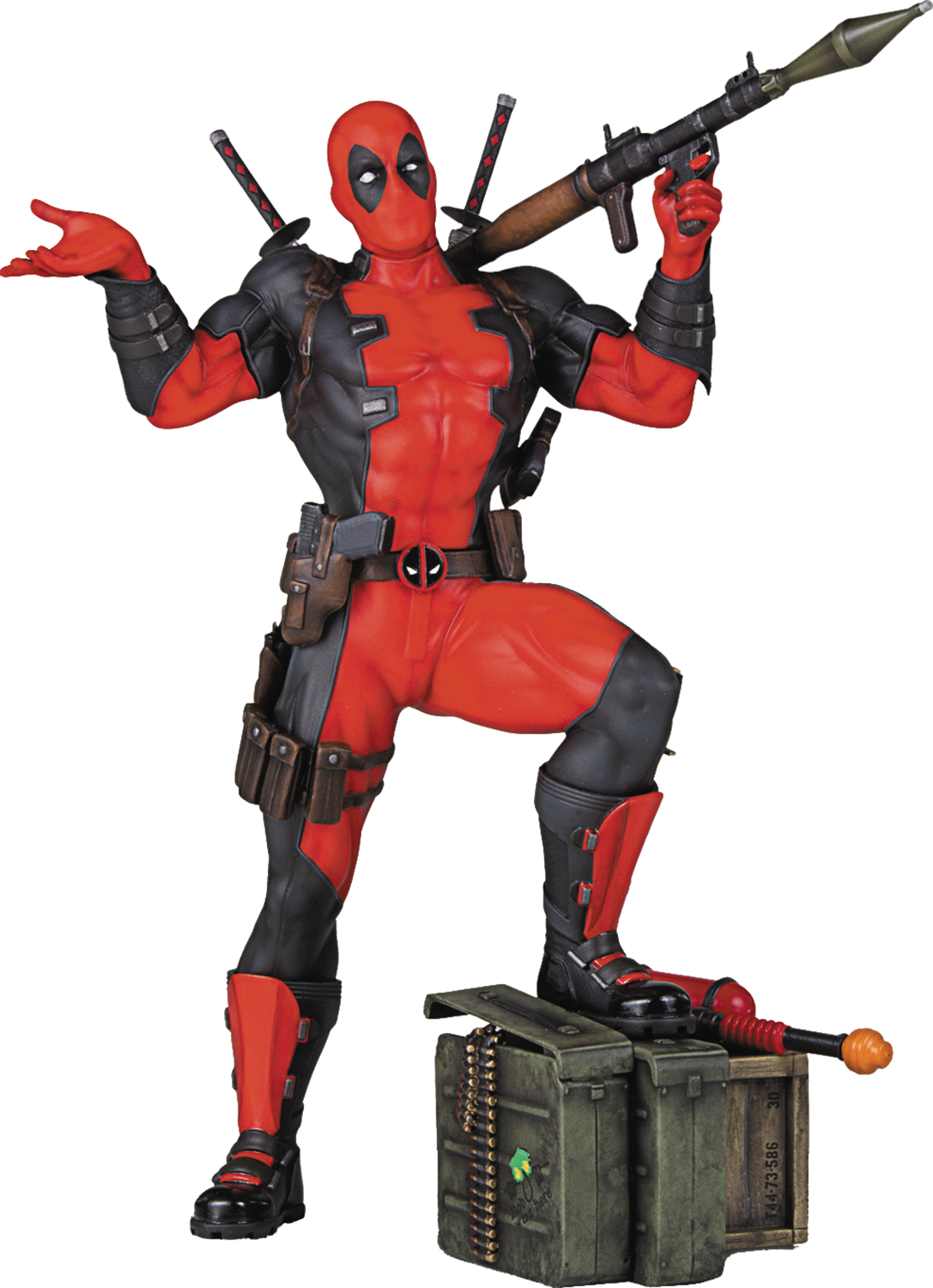 deadpool head statue