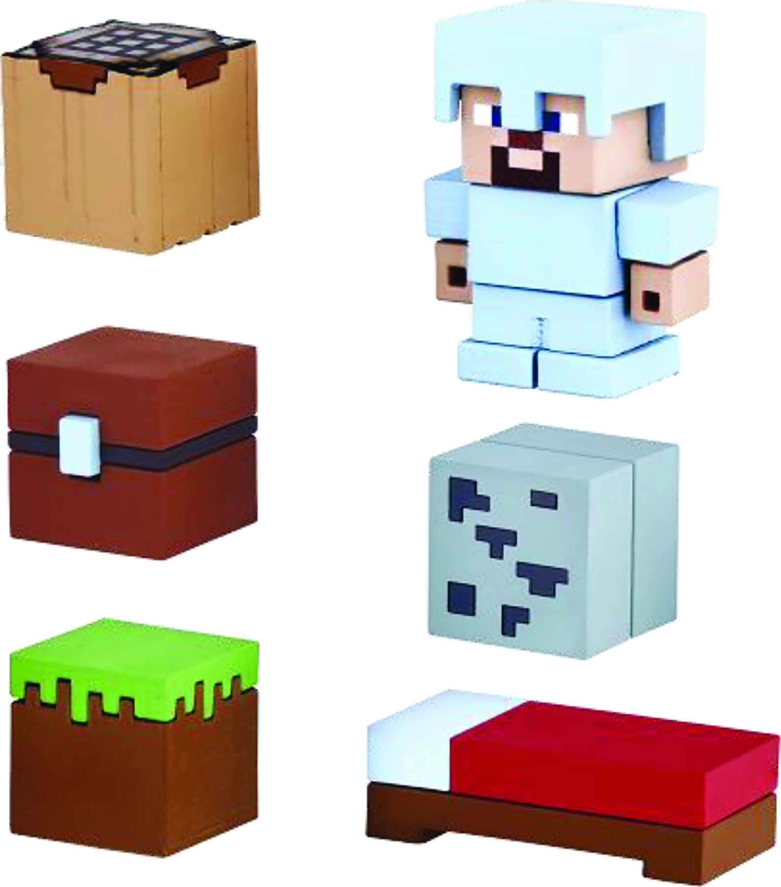 minecraft steve iron armor figure