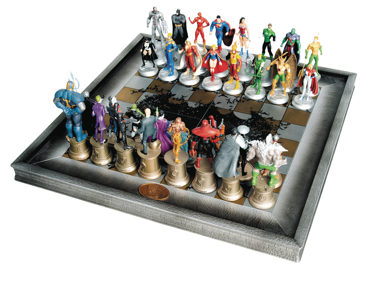 marvel and dc chess set