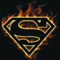 SUPERMAN FLAME LOGO T/S MED (O/A)