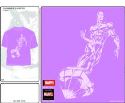 SILVER SURFER SHIMMER FOILED NEON PPL T/S XL