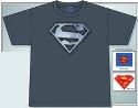 SUPERMAN FOILED DUCT TAPE SHIELD GREY T/S LG