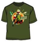 SW PLANET ROCK MILITARY GREEN T/S MED