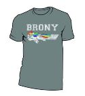 MY LITTLE PONY BRONY SWOOSH CHARCOAL T/S MED