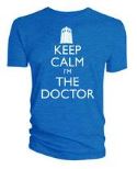 DOCTOR WHO KEEP CALM IM THE DOCTOR BLUE T/S LG
