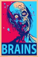 ZOMBIE BRAINS WALL POSTER