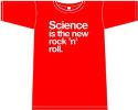 NOWHERE MEN SCIENCE I/T NEW ROCK N ROLL WOMENS RED T/S MED
