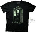 DW TARDIS OUTLINE GLOW IN THE DARK PX T/S MED