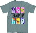 MY LITTLE PONY TEAM PONY PX SILVER T/S MED