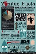 ZOMBIE FACTS 25X13 WALL POSTER