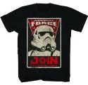 STAR WARS FORCE POSTER PX BLK T/S XL