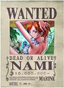 ONE PIECE NAMI WANTED WALL SCROLL