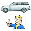 FALLOUT 4 THUMBS UP VAULT BOY PASSENGER DRIVERS SIDE DECAL (