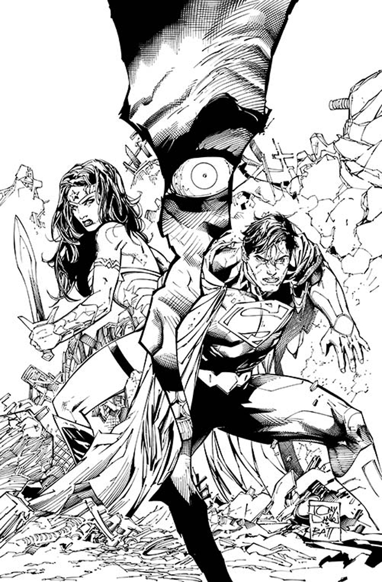 black and white dc comics