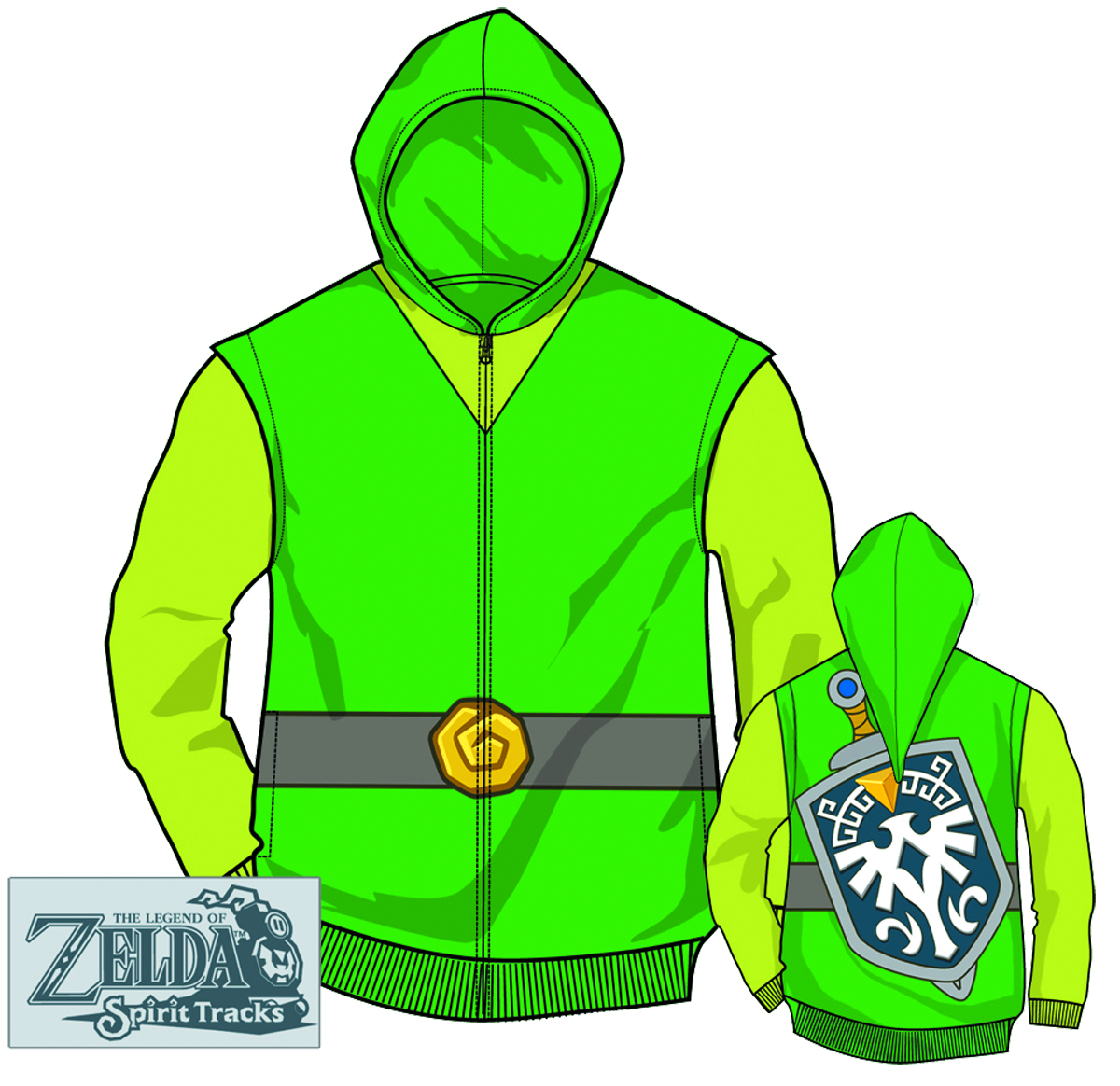 PREVIEWSworld - LEGEND OF ZELDA LINK COSTUME ZIP HOODIE LG