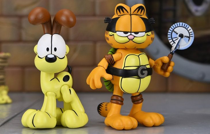 Garfield and Odie Mask Up to Join the Turtles in this New Action Figure 2-Pack from NECA