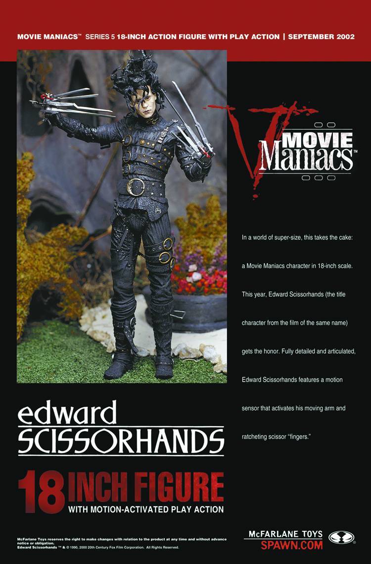 edward scissorhands mcfarlane 18 inch