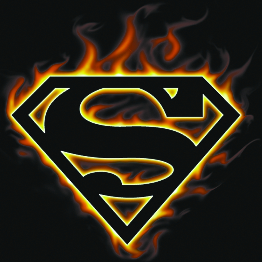 MAY033029 - SUPERMAN FLAME LOGO T/S XL - Previews World