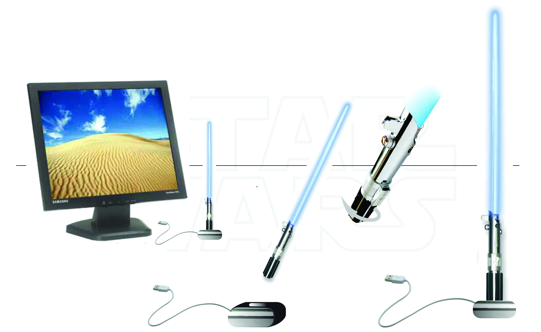 Oct085097 Sw Lightsaber Usb Glow Lamp Previews World