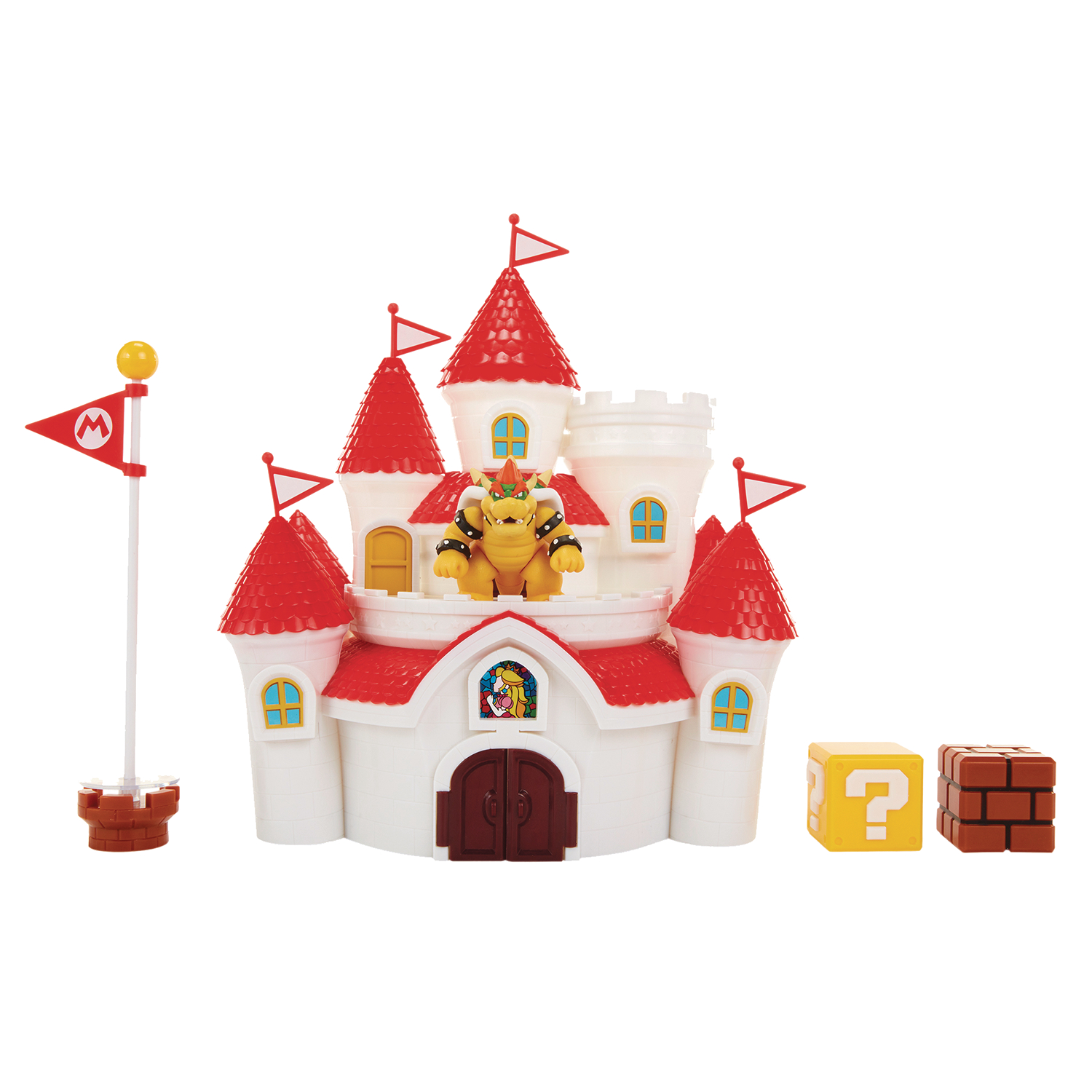 nintendo super mario mushroom kingdom castle playset with figures