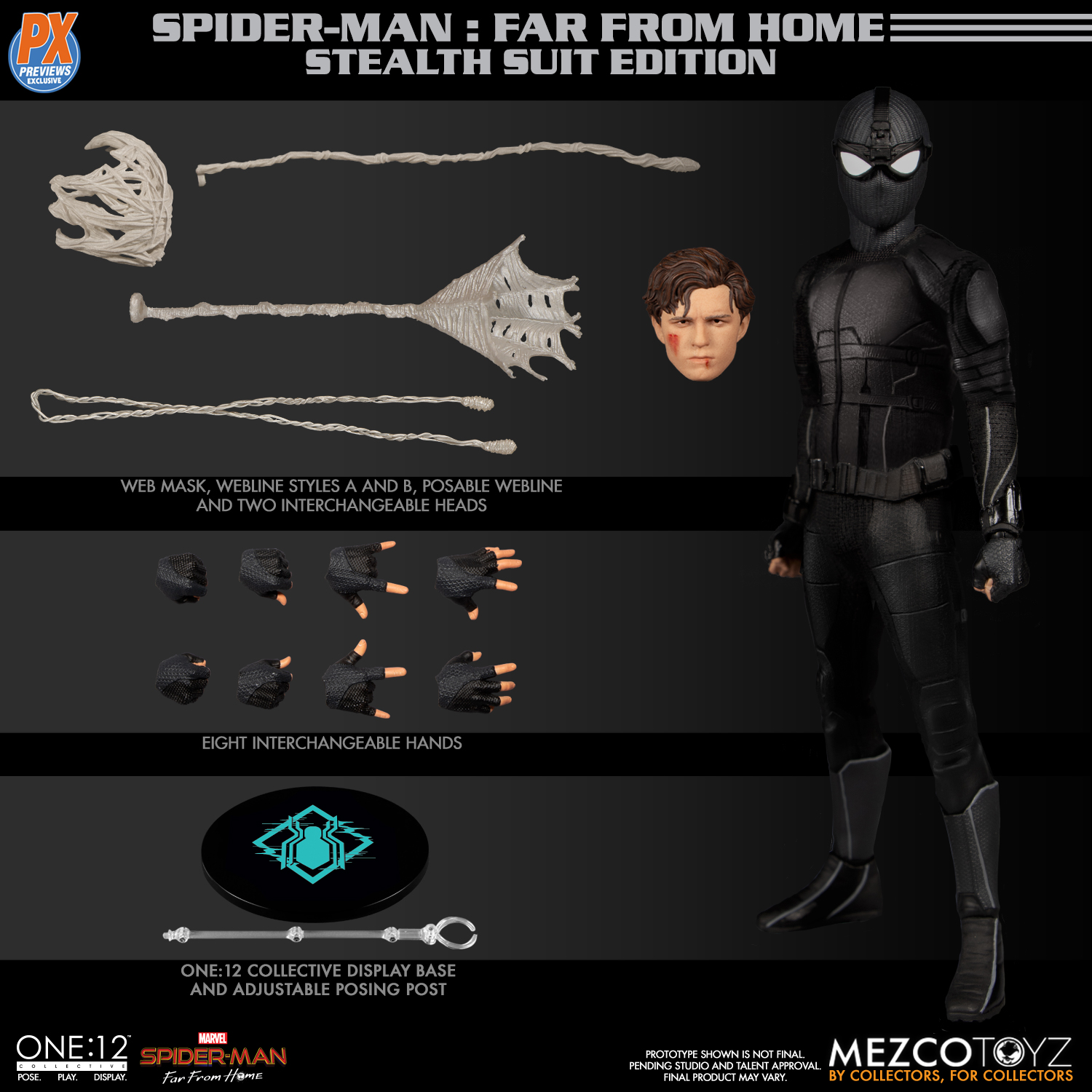 NOV198726 - ONE-12 COLLECTIVE PX SPIDER-MAN STEALTH SUIT AF