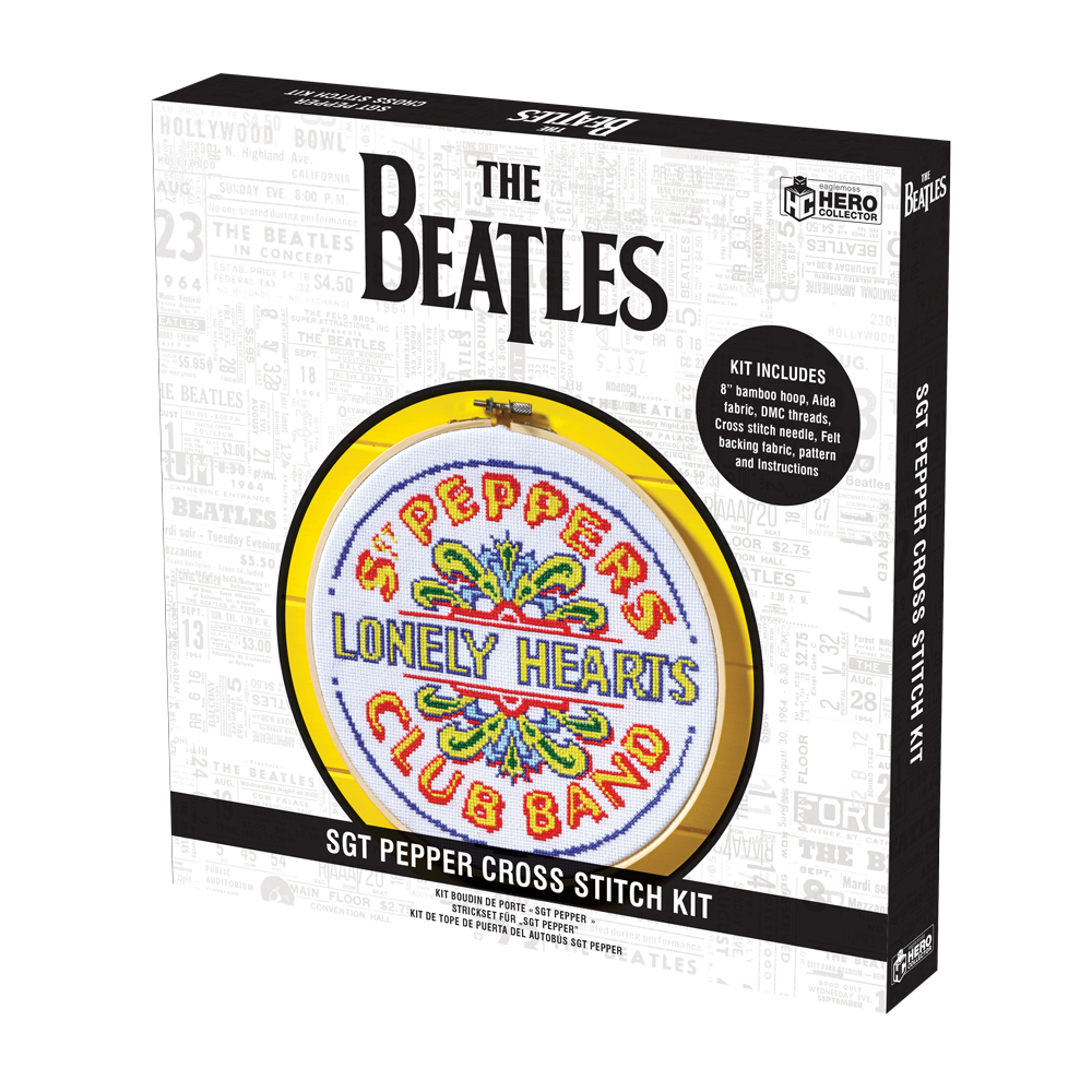 Beatles Cross-Stitch Hoops #1 Sergeant Peppers Drum