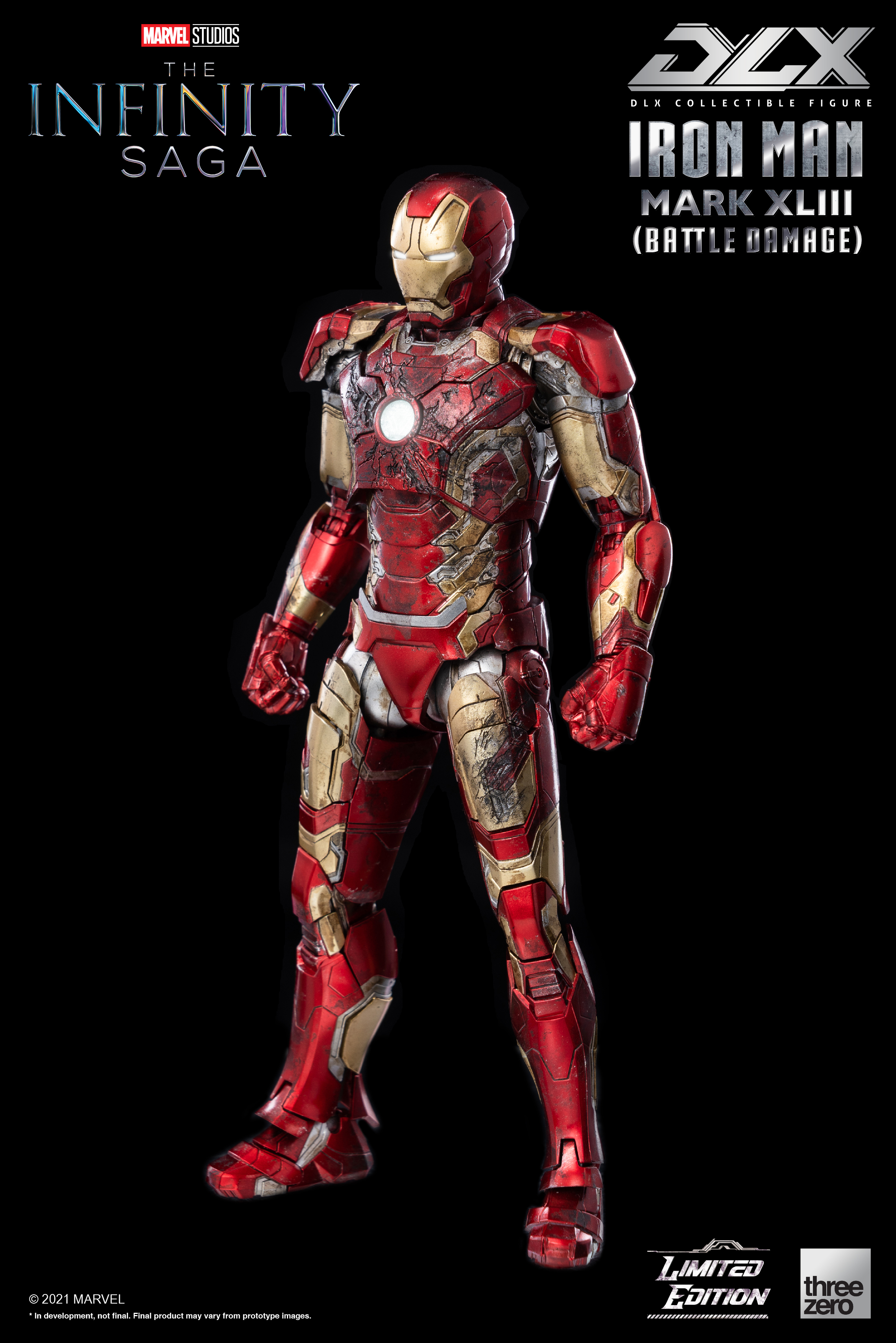 JAN228365 - AVENGERS INF SAGA IRON MAN MK43 DLX BATTL DMG 1