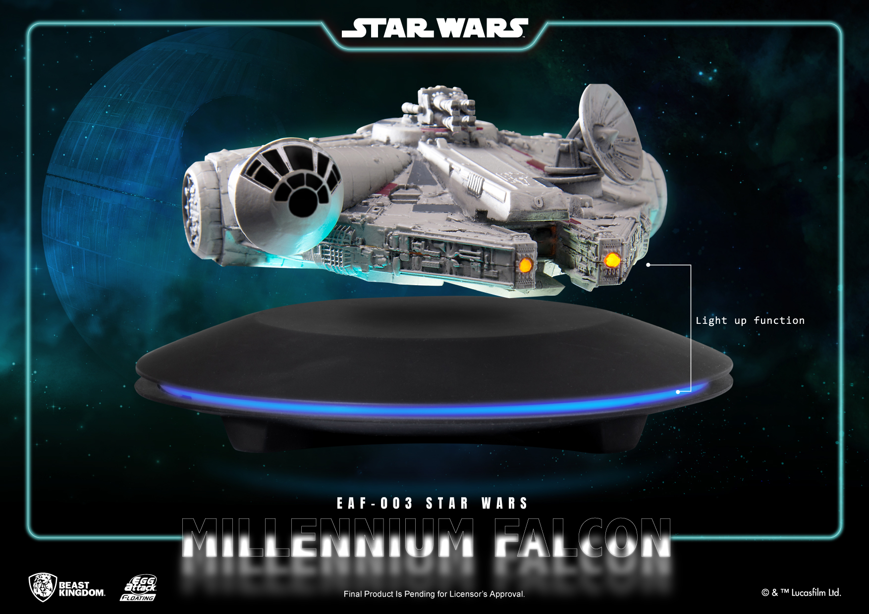 JAN247546 - STAR WARS EAF-003 MILLENNIUM FALCON MAGLEV