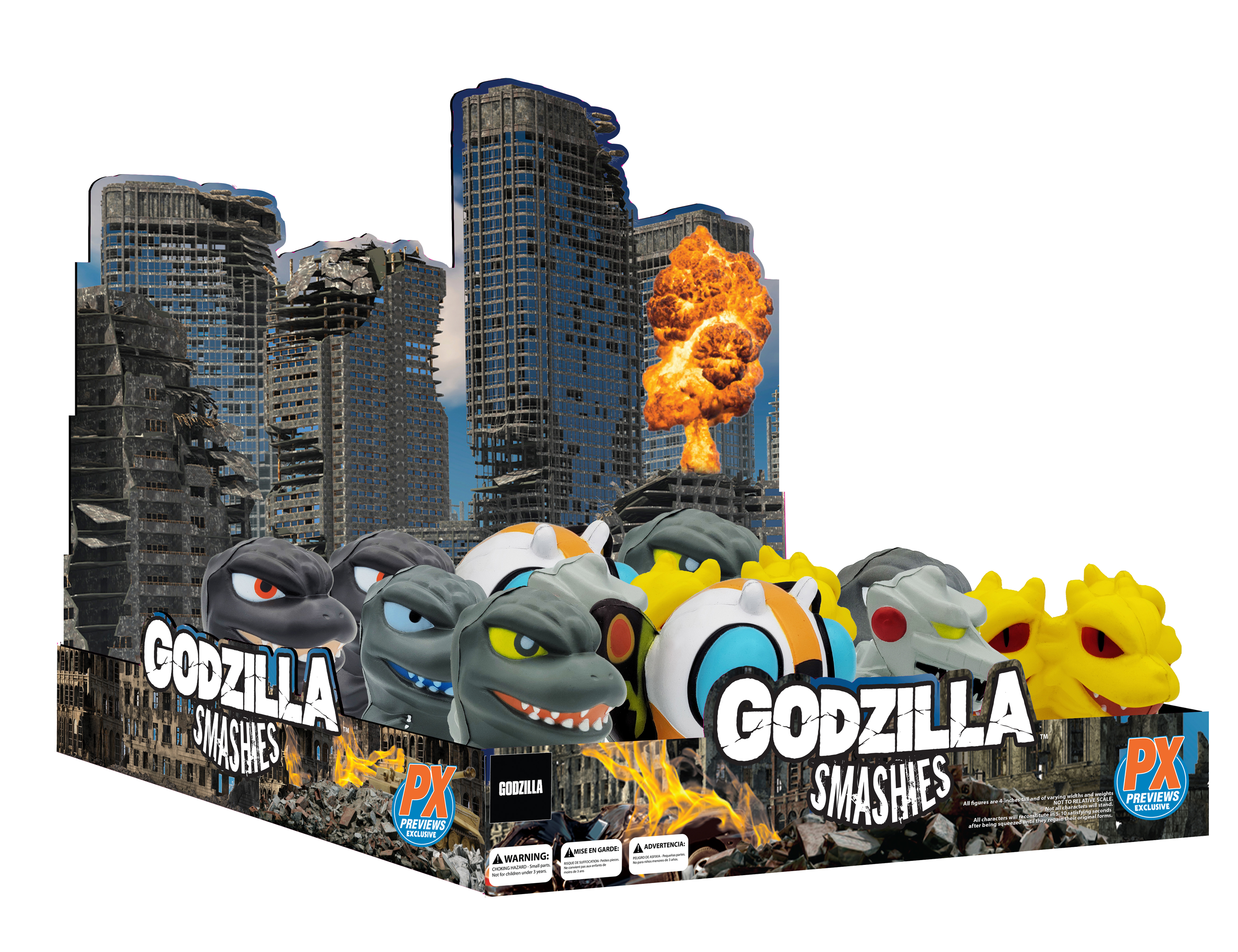 DEC208081 - GODZILLA SMASHIES PX 12PC STRESS DOLL DISPLAY DEC208081 - GODZILLA SMASHIES PX 12PC STRESS DOLL DISPLAY