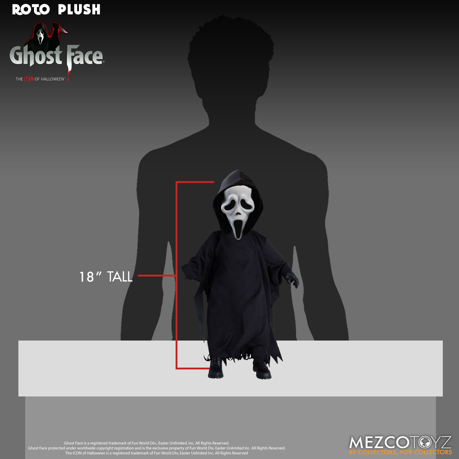 ghost face roto plush doll