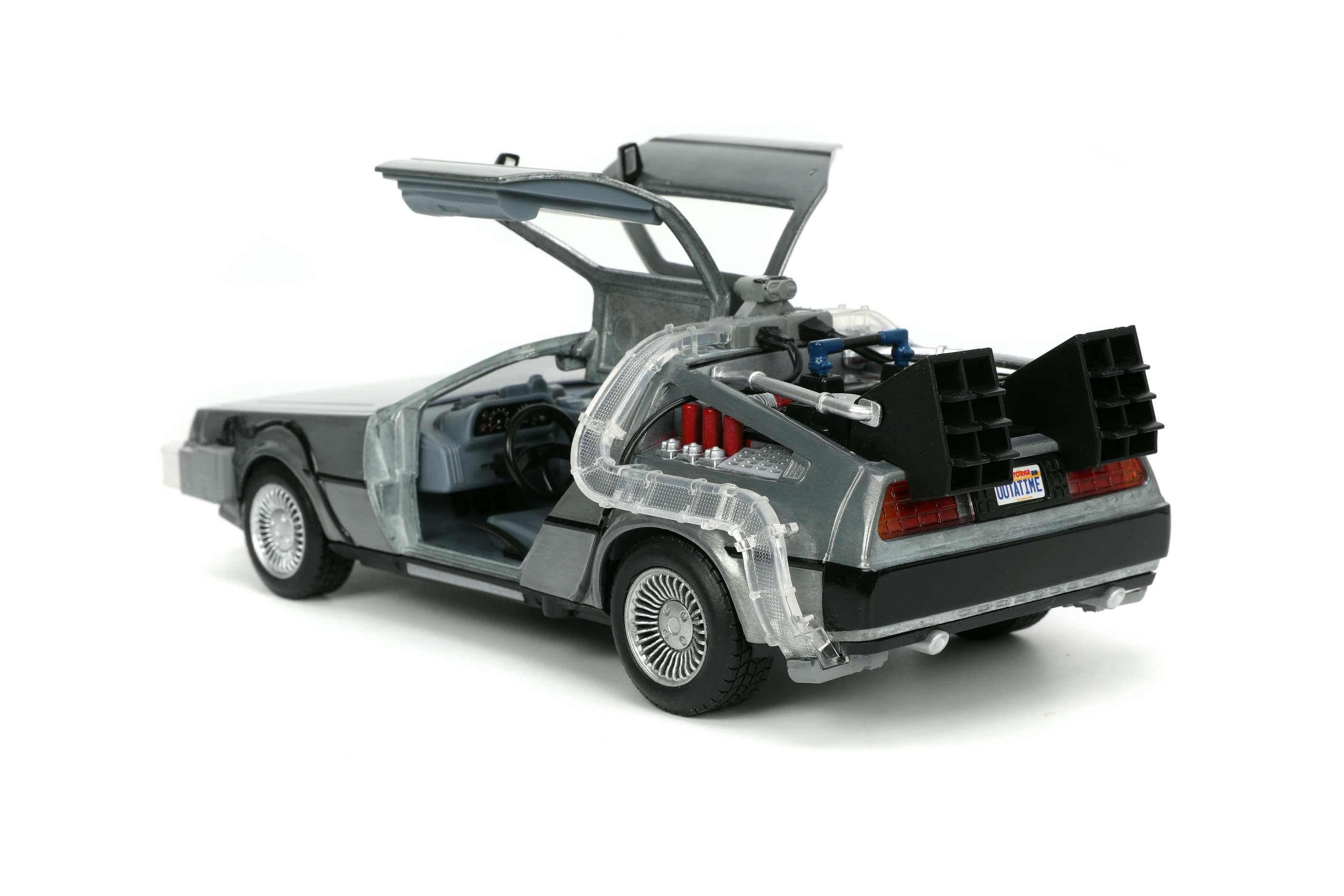 Jada Toys BTTF Part I TIME Machine W/Light 1/24 DIE-CAST Vehicle Gray