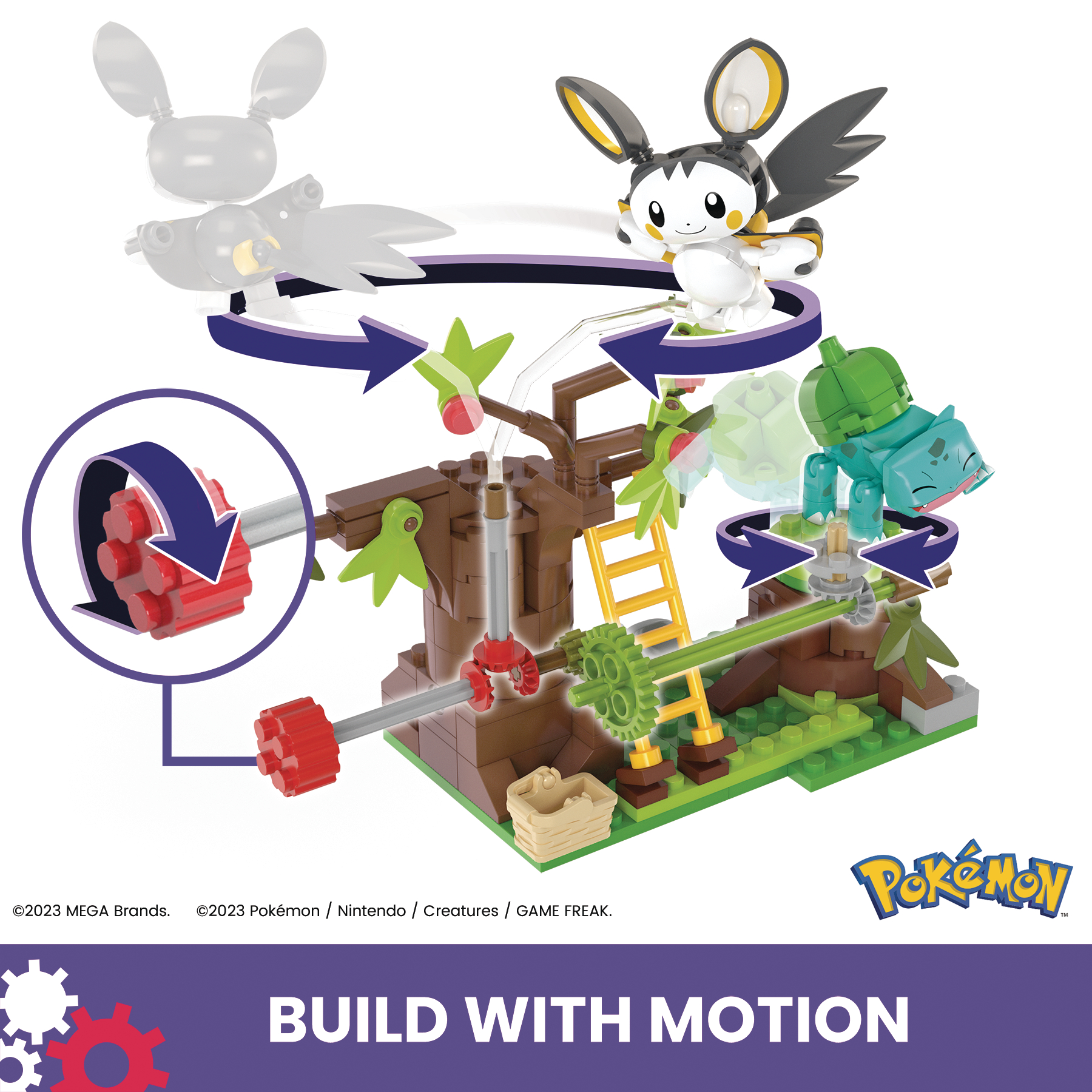 FEB242216 - MEGA CONSTRUX POKEMON EMOLGA & BULBASAURS CHARMING WOODS SET -  Previews World