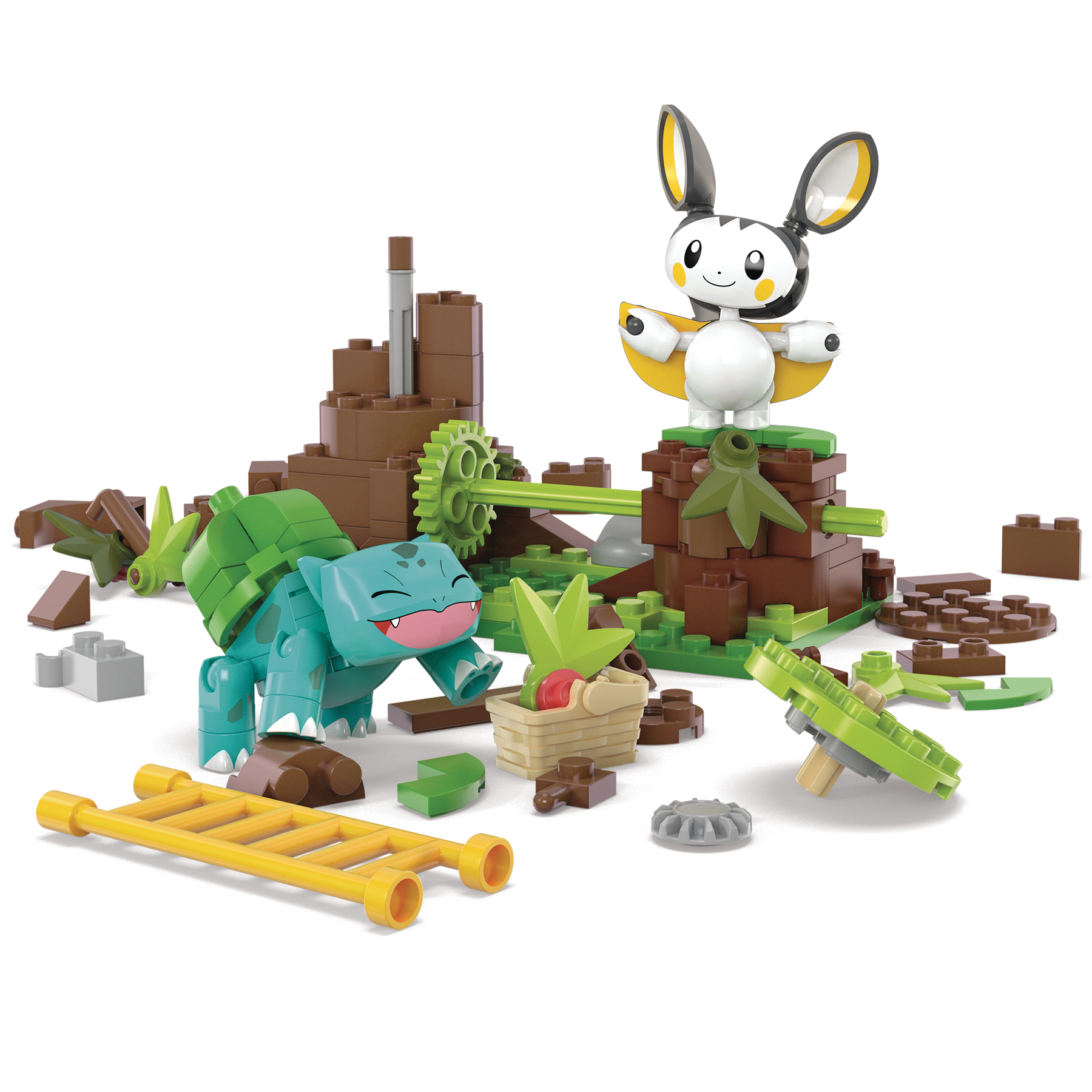 FEB242216 - MEGA CONSTRUX POKEMON EMOLGA & BULBASAURS CHARMING WOODS SET -  Previews World