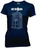 DOCTOR WHO TARDIS VECTOR NAVY JRS T/S XL