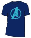 AVENGERS LOGO HEATHER BLUE T/S XXL
