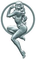 BETTIE PAGE GIRL OF OUR DREAMS SCULPTED METAL PIN