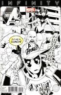 MIGHTY AVENGERS #1 PARTY SKETCH VAR INF