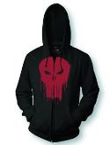 PUNISHER RED SYMBOL PX BLK HOODIE SM
