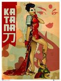 DC BOMBSHELLS KATANA ART PRINT