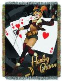 DC BOMBSHELLS HARLEY QUINN WOVEN TAPESTRY BLANKET PX