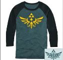 LEGEND OF ZELDA TRIFORCE RAGLAN LG