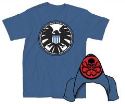 MARVEL HYDRA BEHIND SHIELD FLIP T/S XL