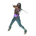 WALKING DEAD TV MICHONNE 10IN DLX AF CS