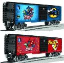 LIONEL DC BATMAN/FLASH M7 SUBWAY CAR 2PK