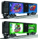 LIONEL DC SUPERMAN/GREEN LANTERN M7 SUBWAY CAR 2PK